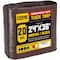 Core Tarps Heavy Duty Tarp, 24 ft x 36 ft, 20 Mil, Brown/Black, Polyethylene, Waterproof, Rip and Tear Proof CT-702-24X36 - alternate 1